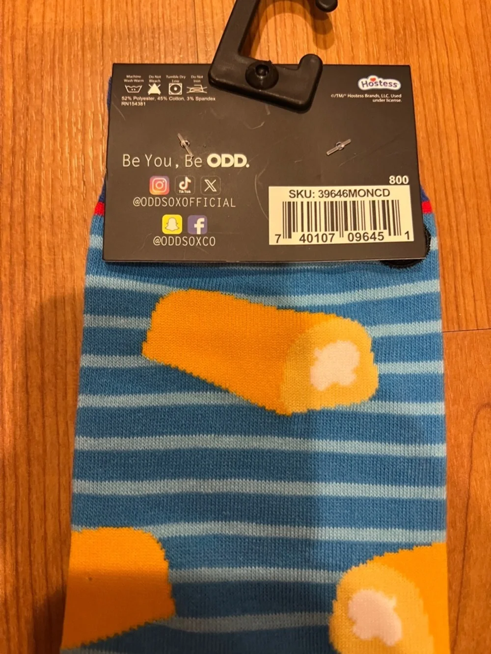 Twinkies Novelty Men's Crew Socks - Blue